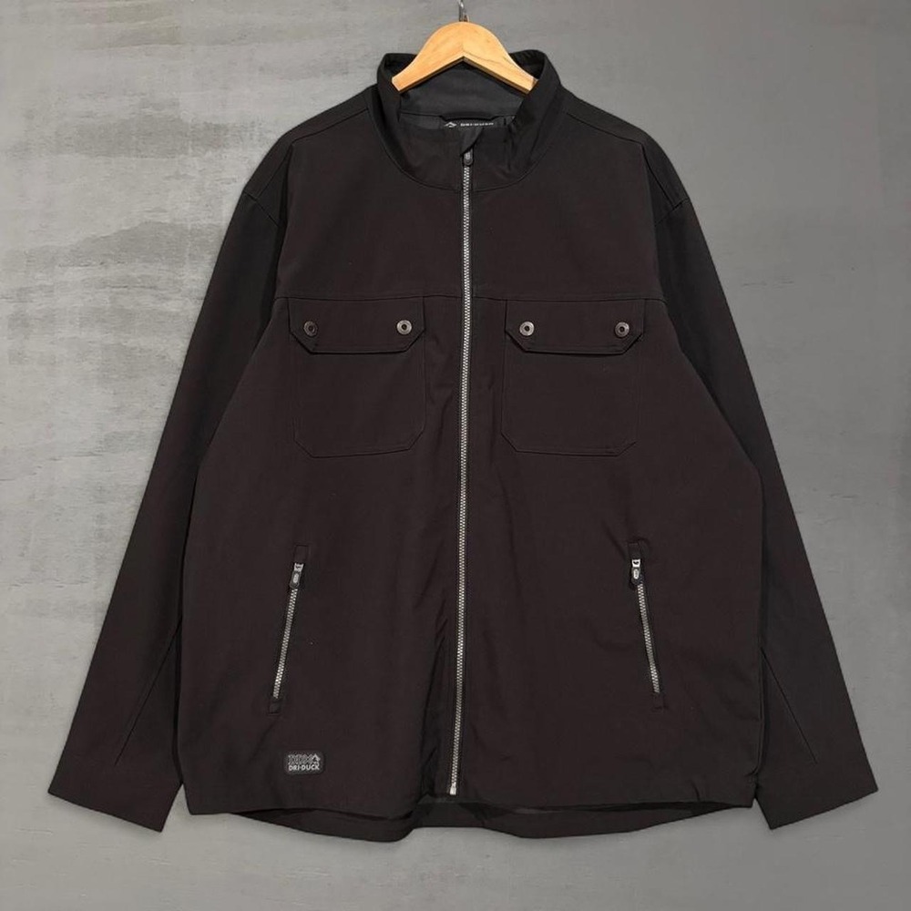 Dri Duck Softshell Tech Jacket Black Full Zip Utility Workwear 2XL
